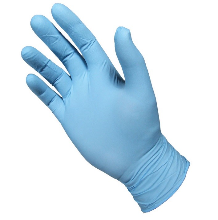 Gants nitrile bleus non poudrés 4g (boite de 100)