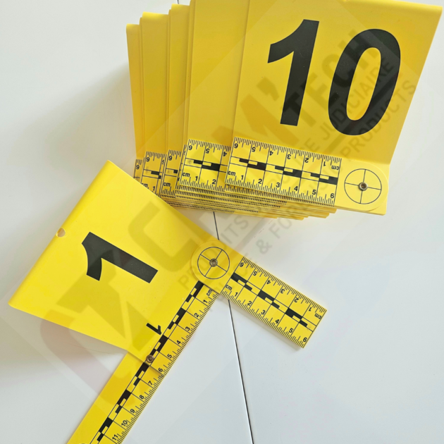 Lot de plots de marquage avec équerre pliable (6cmx14cm)  1 à 10