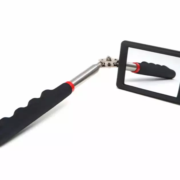 Miroir d'inspection avec bras rétractable / Carré 5.1cmx7.6cm avec éclairage