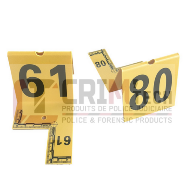 Lot de plots de marquage jaune avec équerre fixe / 1-20 ou 21-40 ou 41-60 ou 61-80 ou 81-100 – Image 4