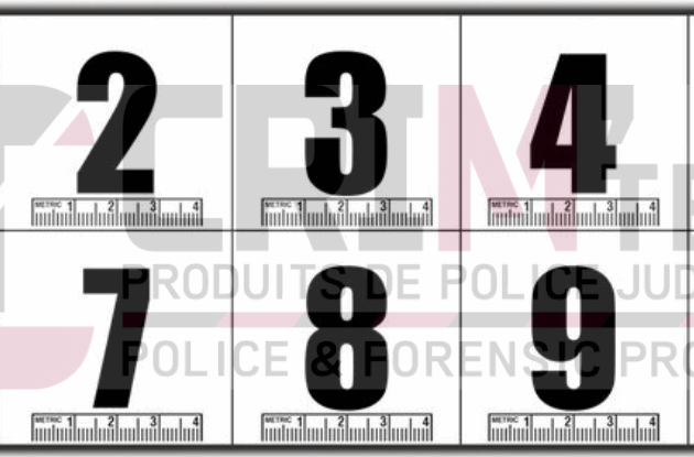 Carnet blanc de chiffres 1 à 10 + règle de 4cm (x20planches)