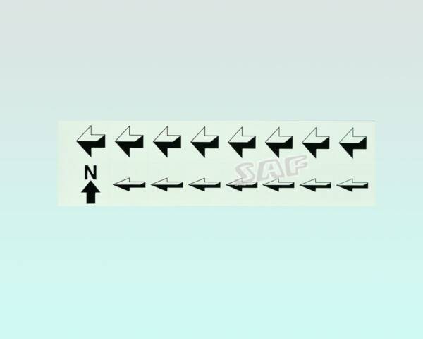 Carnet de 400 flèches adhésives (petites+grandes+Nord) Noir/Blanc