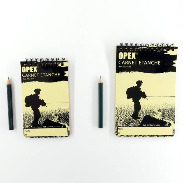 Carnet étanche (50 pages) + crayon