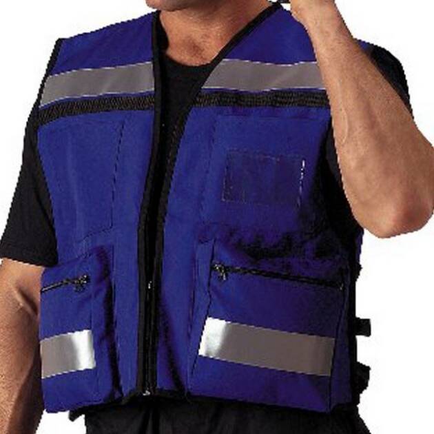 Gilet pour personnel d'urgences (bleu ou orange)