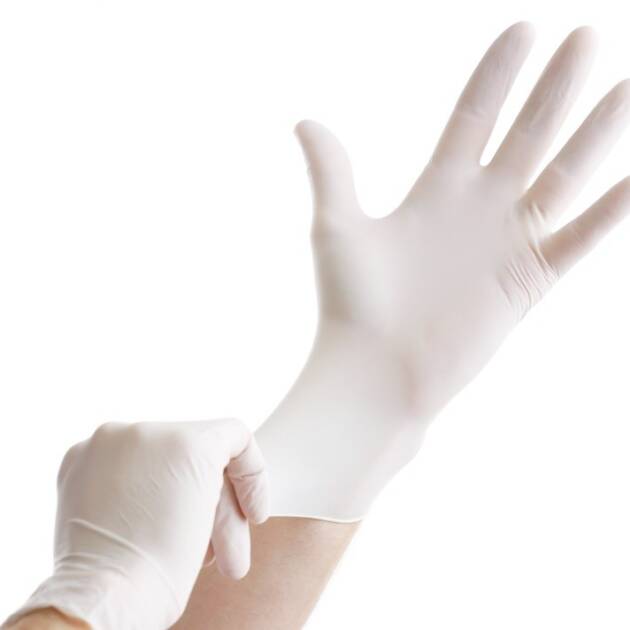 Gants Latex poudrés blancs (boite de 100)