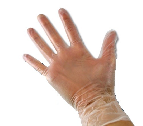 Gants Vinyle poudrés - blancs (boite de 100)