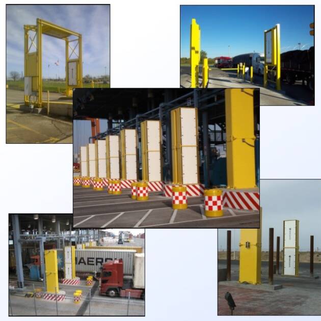 Portique de détection de matières radioactives