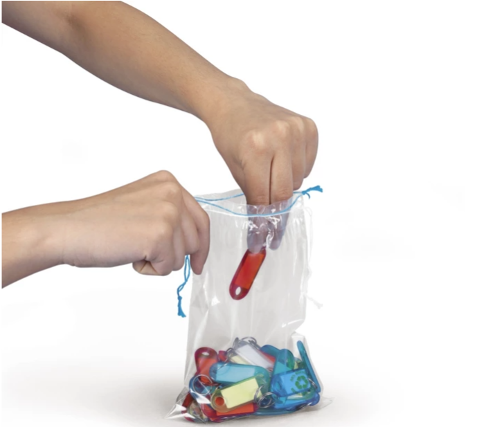 Sachets plastiques à cordelettes (X100) – Image 2