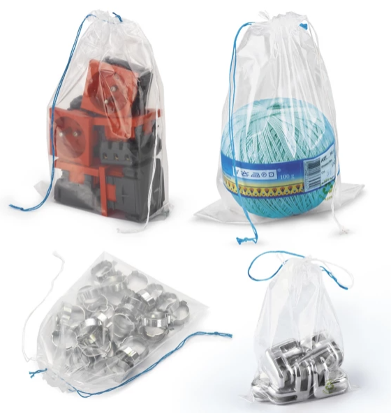 Sachets plastiques à cordelettes (X100) – Image 3