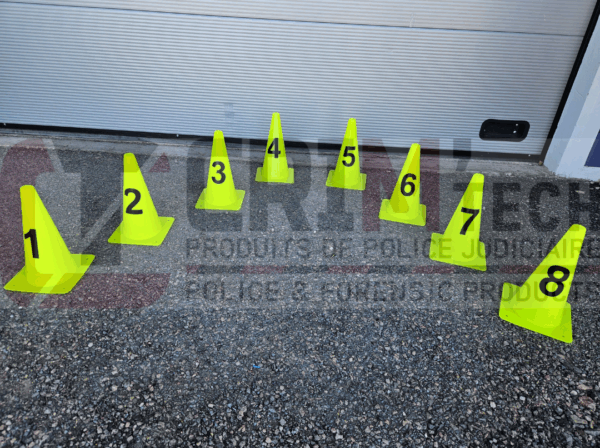 Cônes numérotés jaunes 30cm lot de 25 – Image 2