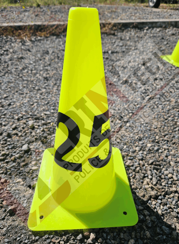 Cônes numérotés jaunes 30cm lot de 25 – Image 3