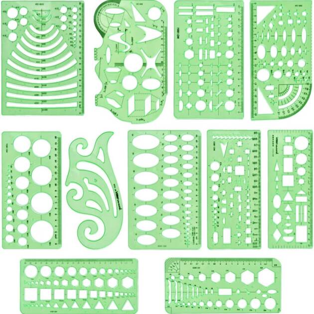 Kit de 11 normographes