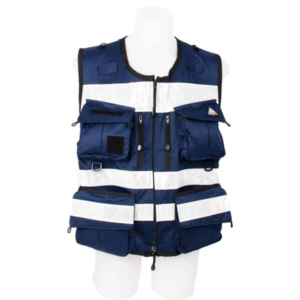 Gilet d'intervention multipoches à bandes T. L/XL