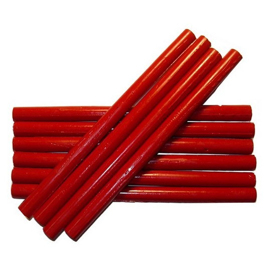 Bâtons de cire rouge 12mm X 18cm