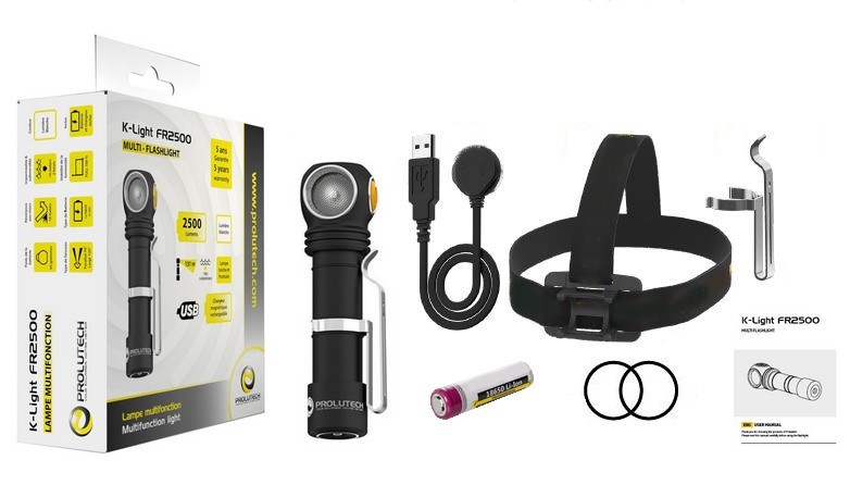 Lampe torche LED 2500Lm rechargeable 12 fonctions