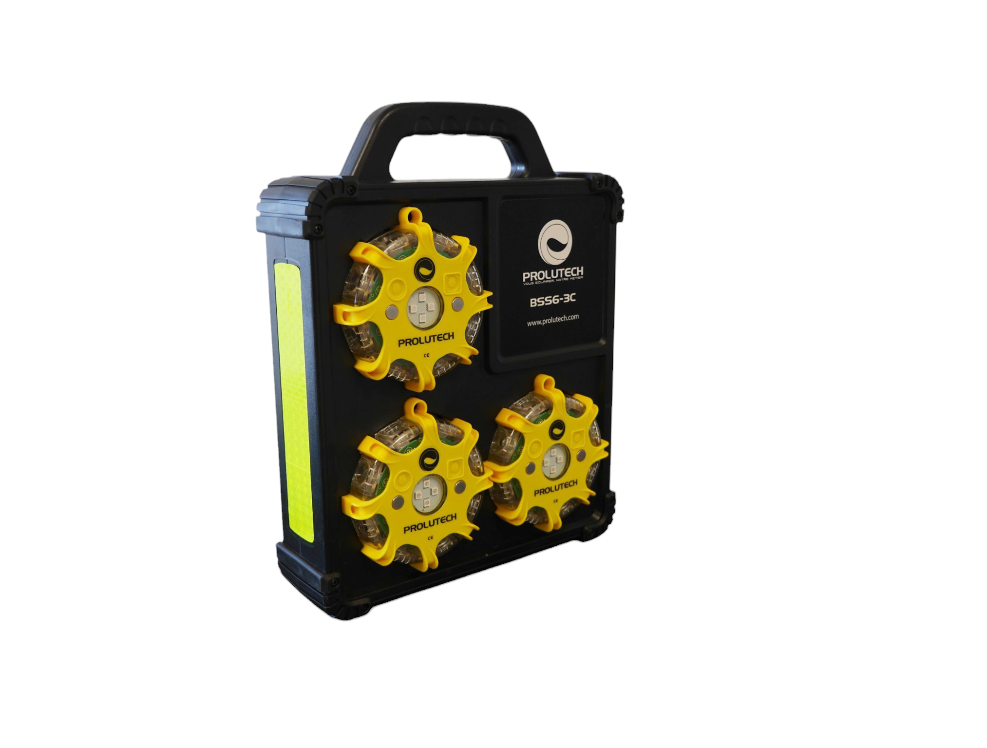 Valises de 6 balises - LED 3 couleurs rechargeables