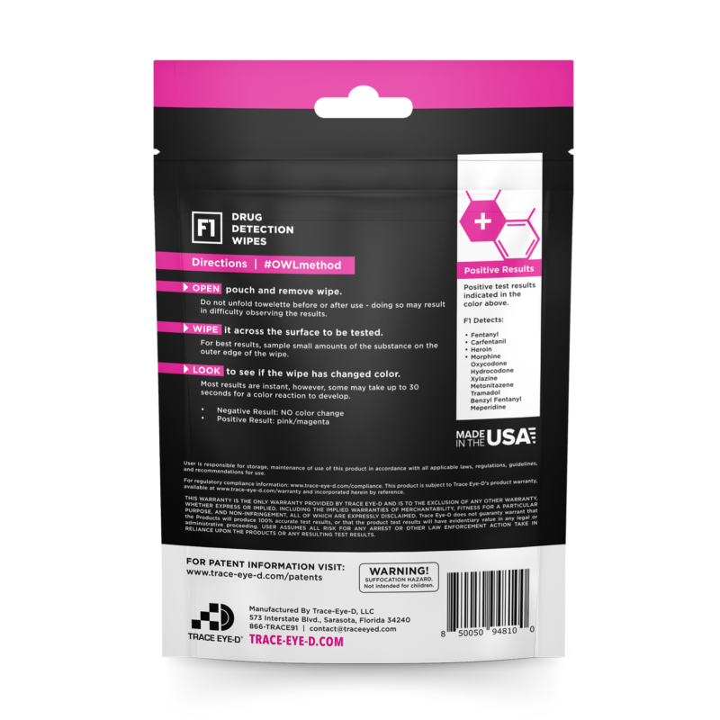 Lingettes de détection de Traces de Fentanyl X 10 / Trace Eye-D – Image 5