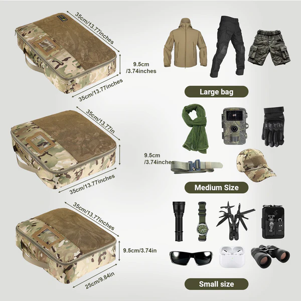 Pack de 6 trousses tactiques imperméables - avec fenêtre - Fermeture Zip – Image 3