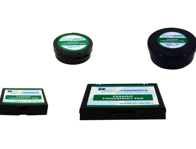 Tampon céramique pour prises d'empreintes - encre noire -11.2X7.3X1.9cm