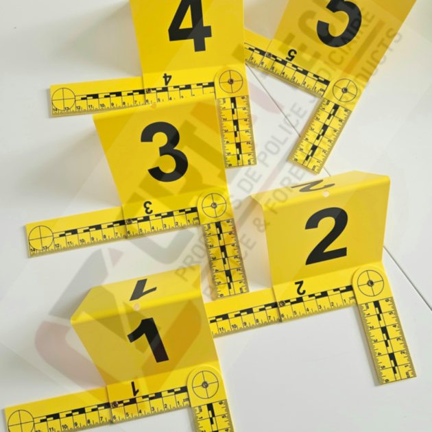 Lot de plots de marquage jaune avec équerre pliable 6 X 14cm jaune / Chiffre unitaire