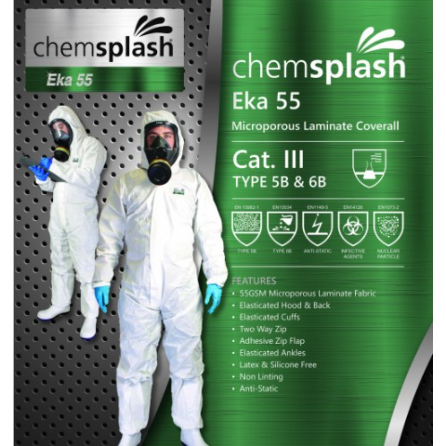 Combinaison de protection Chemsplash Eka55 - Catégorie III Type 5B et 6B – Image 4