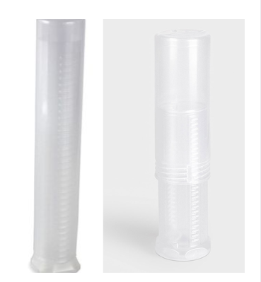 Tube de conservation téléscopique en plastique transparent  - L. 35cm ->62cm - (pack de 12)